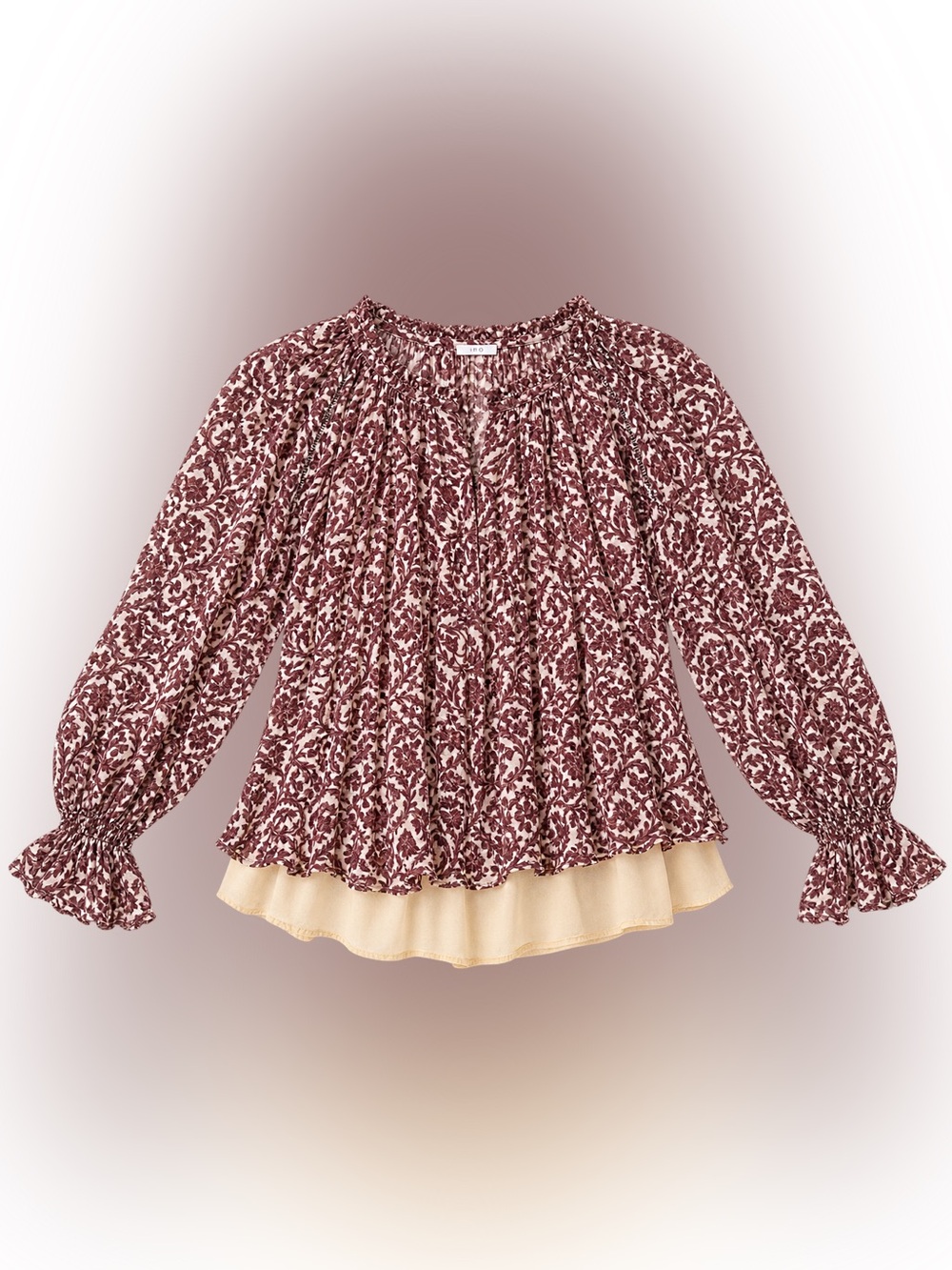 Velvet by Graham & Spencer Floral Beaded Blouse XS